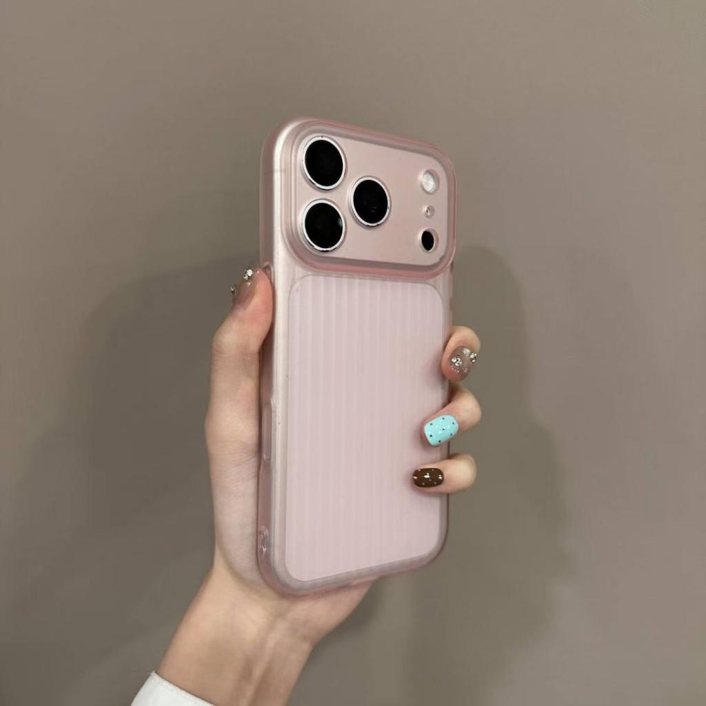 Corrugated fine hole mobile phone case is suitable for iphone16promax apple 17 mobile phone matte feeling tpu soft shell ins feeling