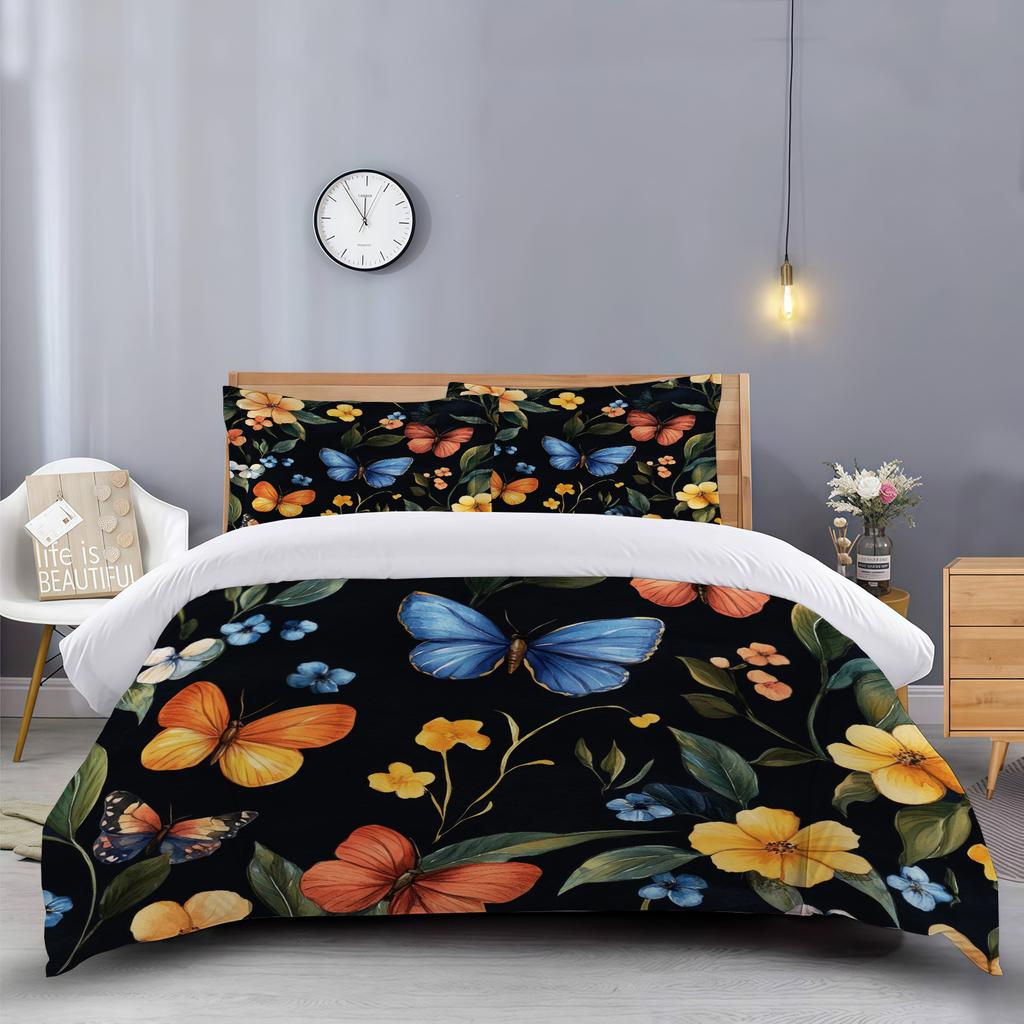 Three-Piece Digital Printing Butterfly Weaving Dream Bedding Supply