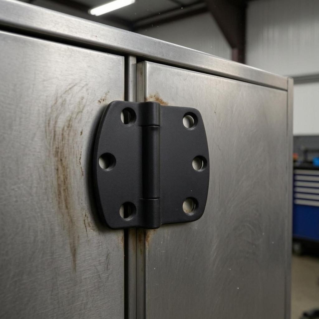 PowderCoated Door Hinge with VibrationDamping Strip HeavyDuty for Modified Vehicles, Control