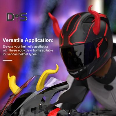 1 Paar Motorradhelm Teufelshorn Dekoration Saugnapf Roller Fahrrad Motorrad Skateboard Helm Dekorative Kuhhorn Helm Zubehör