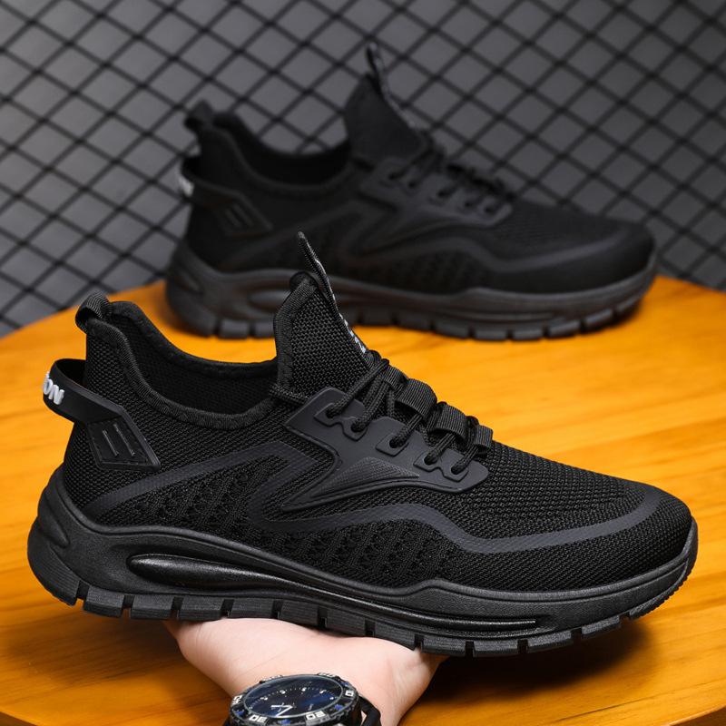 Men's Shoes Popular 2025 Summer Breathable Fly-woven Thin Men's Versatile Mesh Trendy Shoes Sports and Leisure Shoes Foreign Trade Shoes