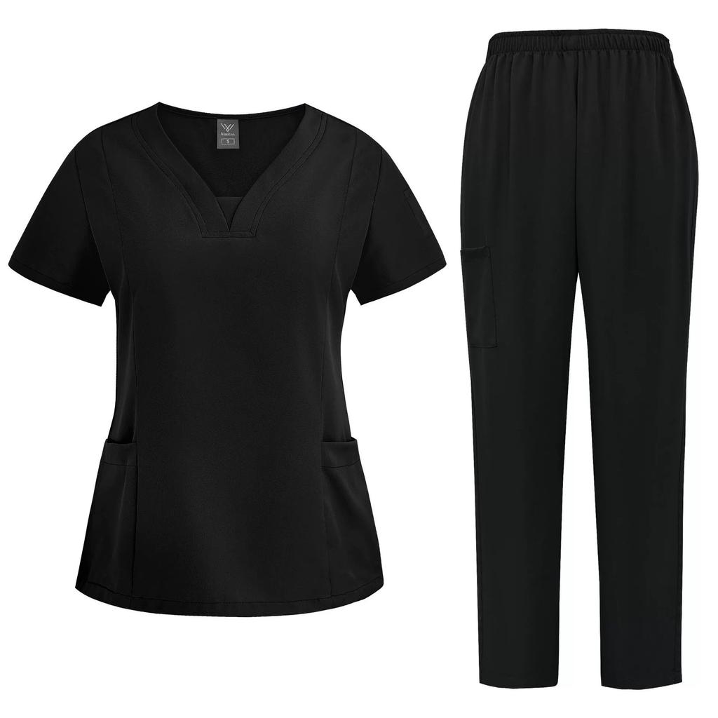 Customized Unisex Hospital Nursing Uniforms Beauty Dental Salon Work Clothes Stretchy Suit Medical Uniform Women Men Scrub Sets