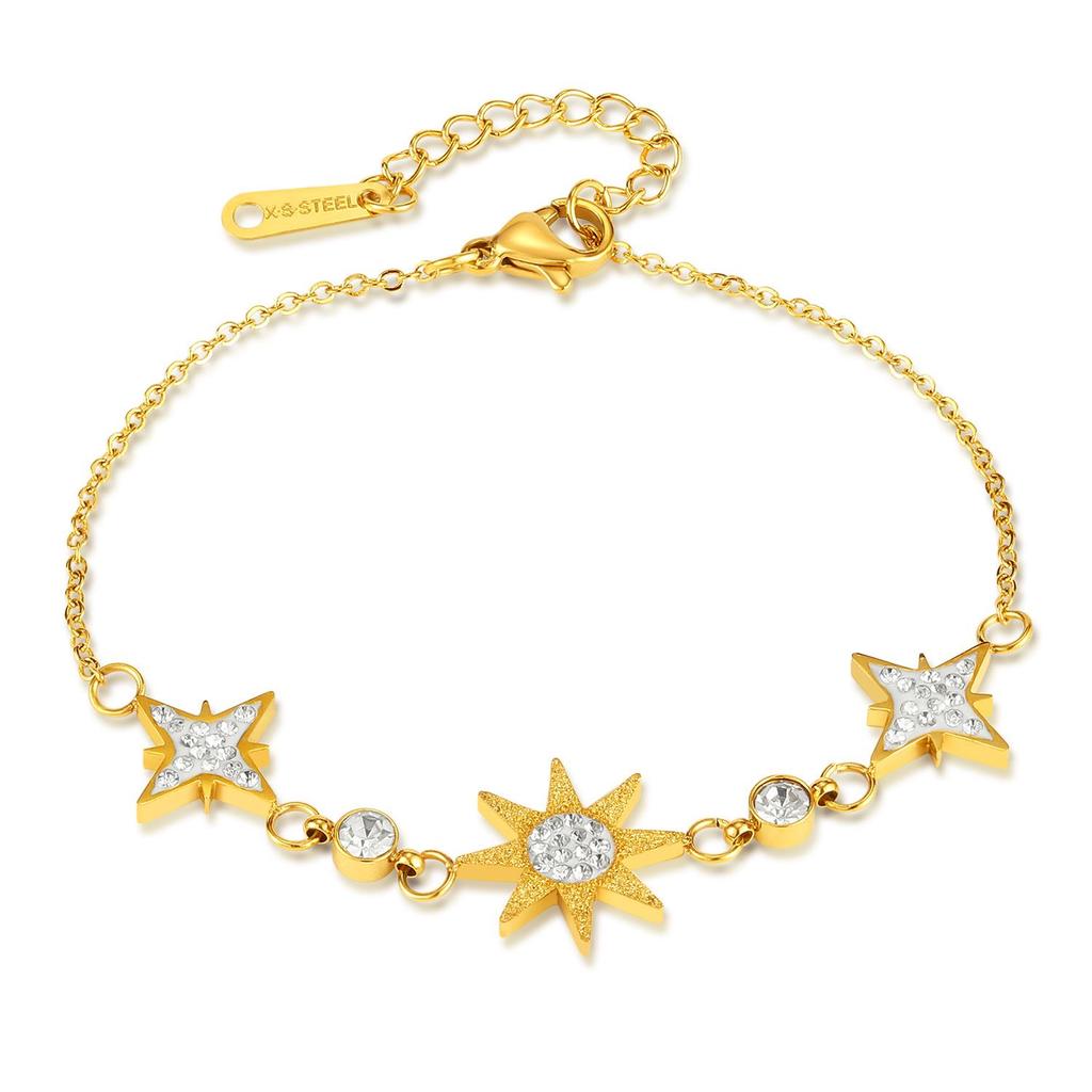 Women's Stainless Steel Starburst Bracelet - Stylish, Chic, and Versatile