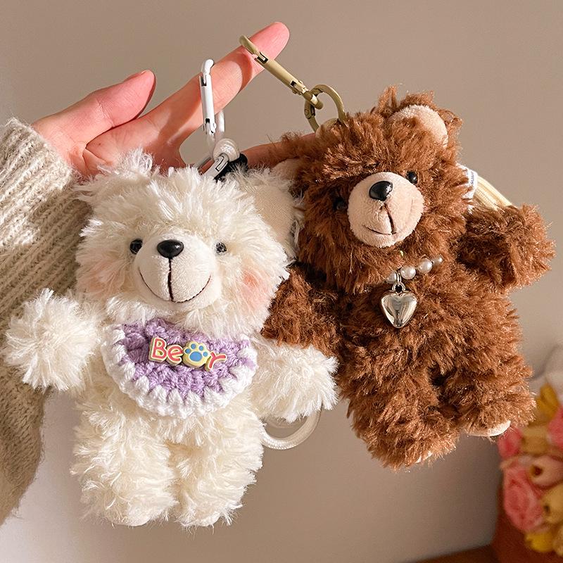 Mini Teddy Bear Plush Keychain: Adorable Bag Pendant Accessory