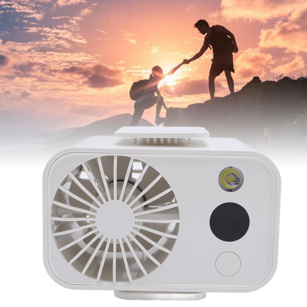 Portable Waist Fan Wearable Hanging Neck Clip On Belt Personal Fan with LED Light Digital DisplayUSB