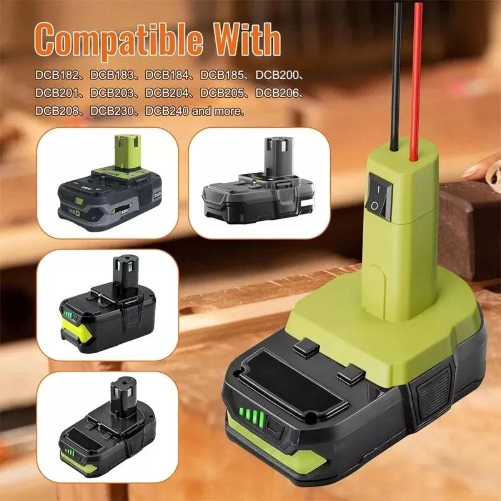 With Fuse Switch Power Wheels Adapter 12AWG Wire DIY Adapter Battery Adapter Connector  18V Battery