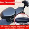 2pcs Waterproof & Sun-Protective Faux Leather Scooter Seat Covers Universal Fit, High-Elasticity for Electric Bikes and Scooters Accessories