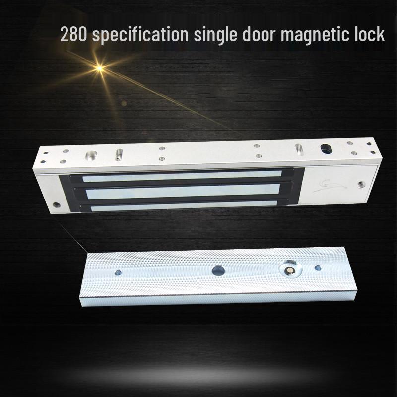 Adjustable Magnetic Aluminum Alloy Door Lock, Surface Mounted, 280kg, 12V/24V Access Control