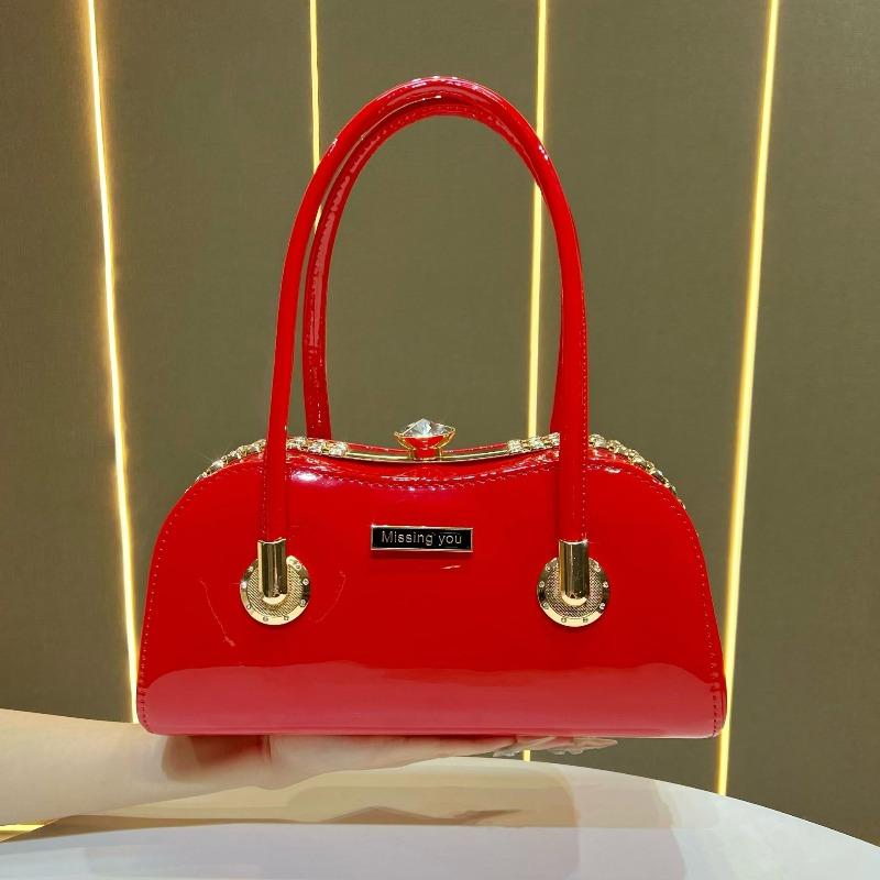 Качественная Сумка - Модная Вечерняя Сумка на Одно Плечо - Высококлассная Сумка Кросс-боди - Сумка на Цепочке красный