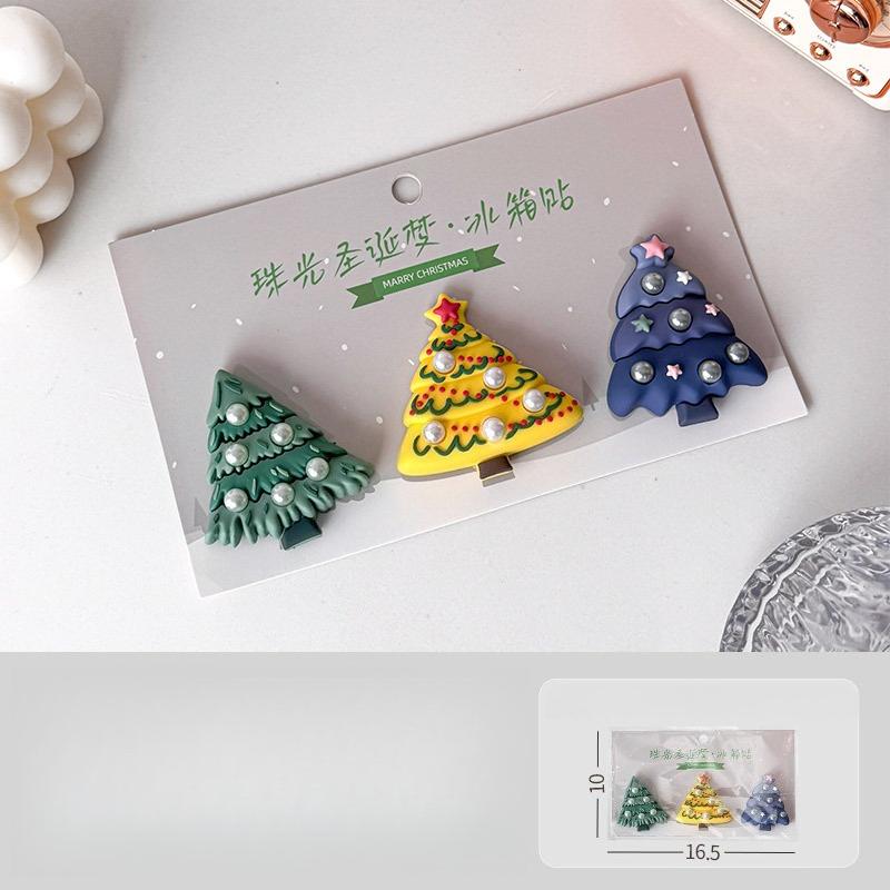 Christmas Refrigerator Sticker Decoration Magnetic Refrigerator Sticker 3D Three-dimensional Refrigerator Sticker Decoration