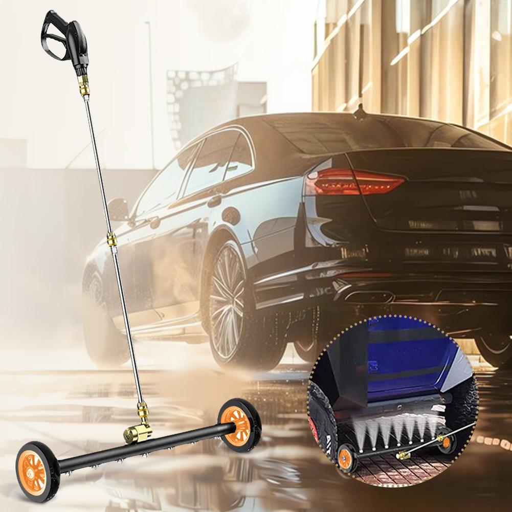 22 Inch Water Broom Under Car Chassis Floor Wash Extendable 3-Wand Underbody Cleaning Water Broom 1/4 Quick Connector 4000 PSI