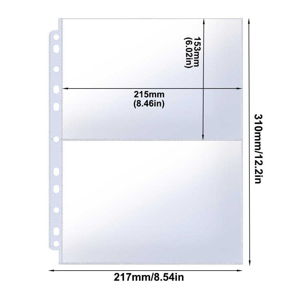 A4 Photocard Binder Sheets Transparent PP Acid Free Photo Album Refill Pages Kpop Photocard Binder Card Stamp Die