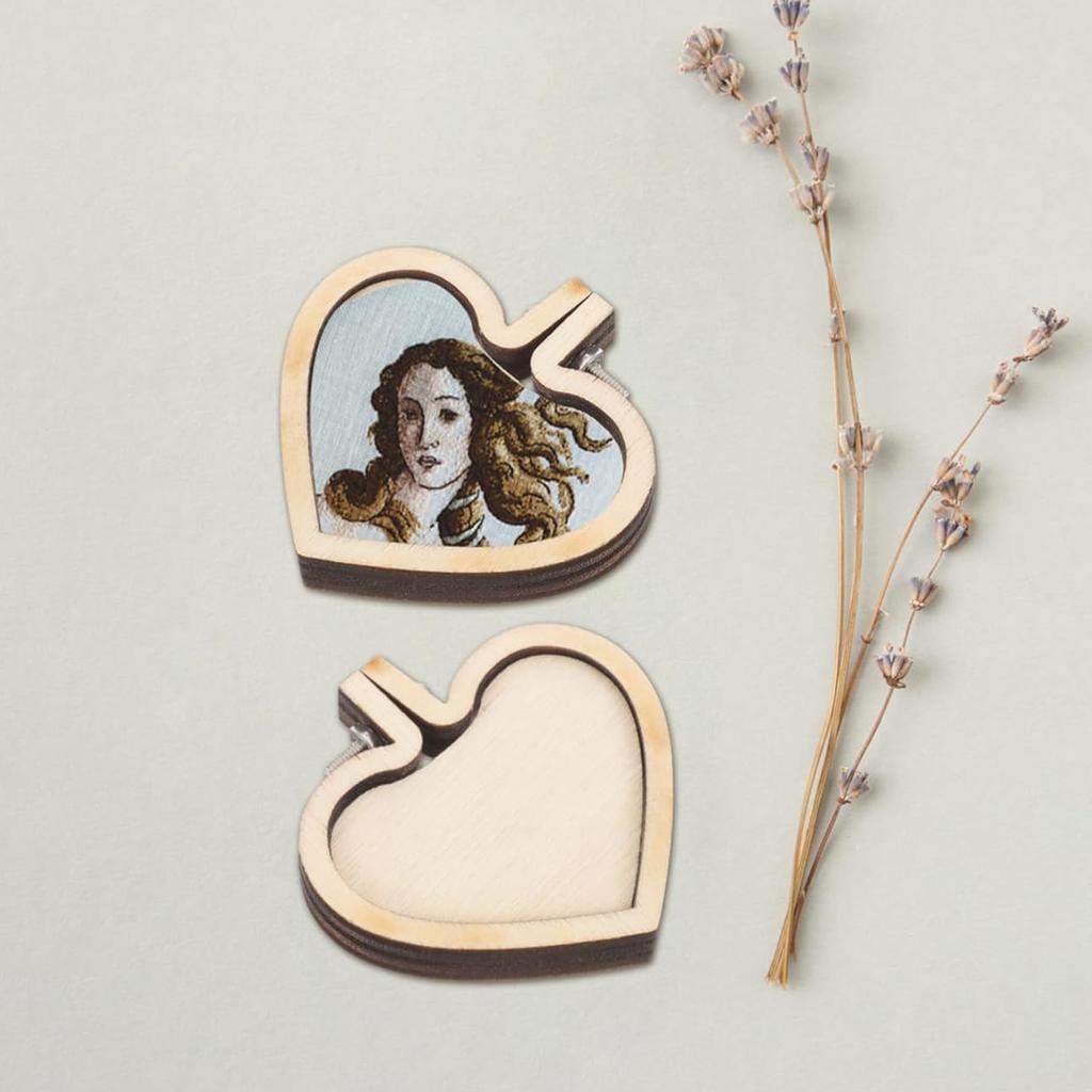 5/10PCS 1.57in Embroidery Hoop Wooden Ring Mixed Heart Shape Pendant Cross Stitch Frame Kit For Jewelry Keyring Crafts Sewing Ac