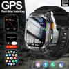 SACOSDING GPS Tracker Smart Watch IP68 Waterproof 2.01-inch HD Display Compass 630mAh Battery Heart Rate BT Call Outdoor Sport Smart Watch