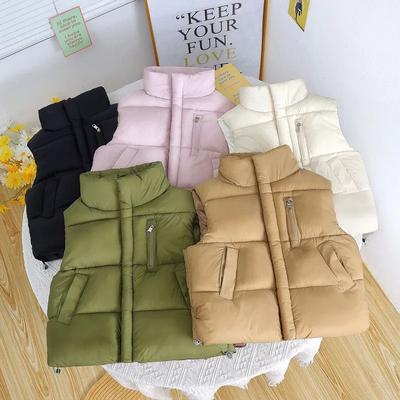 Children Fshion Boys Girls Kids Autumn Winter Clothes Vest Zipper Down Parka Waistcoat Streetwear