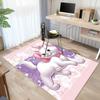 Whimsical Cat Pink Bow Carpet For Playroom Bedroom Living Room Sofa Home Decorkids Game Area Rug Nonslip Floor Mat