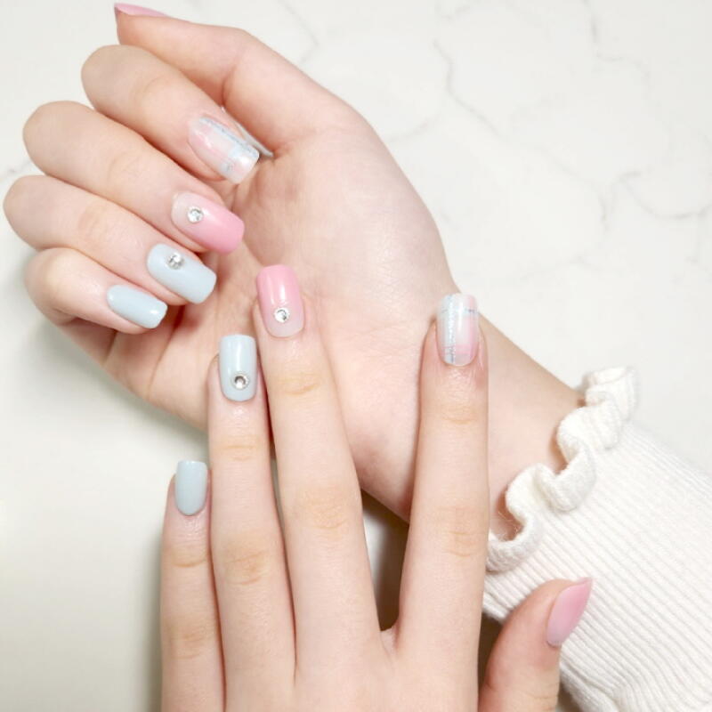 21 Types of Beauty Nail Tips, Round and Square Types (choose One)
