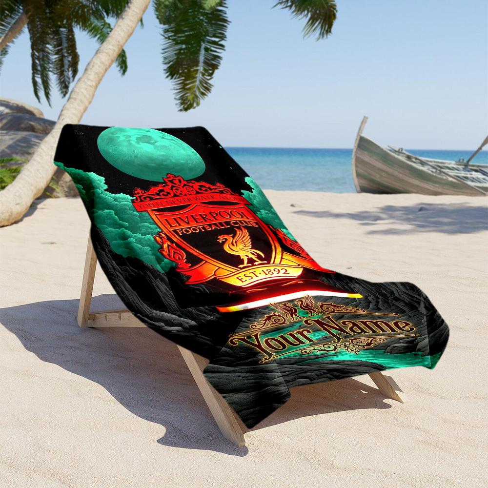 Liverpool Customizable Name Beach Towel Soft Durable Quick-Dry Suitable for Sports Travel Swimming Yoga Bathroom Beach And Pool