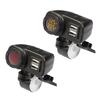 Quick Charge 18W Car Dual USB Charger QC3.0 Waterproof with Voltmeter Thermometer for 12V/24V Motorcycle ATV Boat Marine