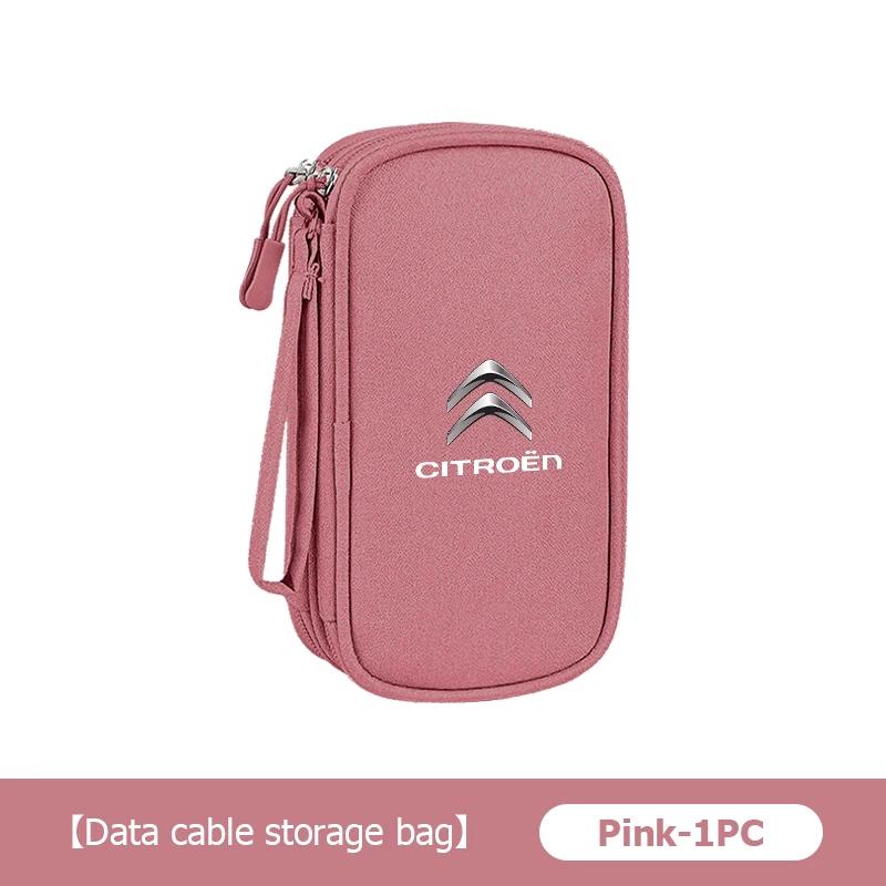 

Digital Organizer Case Travel Zipper Charger Data Cable USB Bag For Citroen Grand Berlingo Jumper Celysee Xsara Picasso Aircross