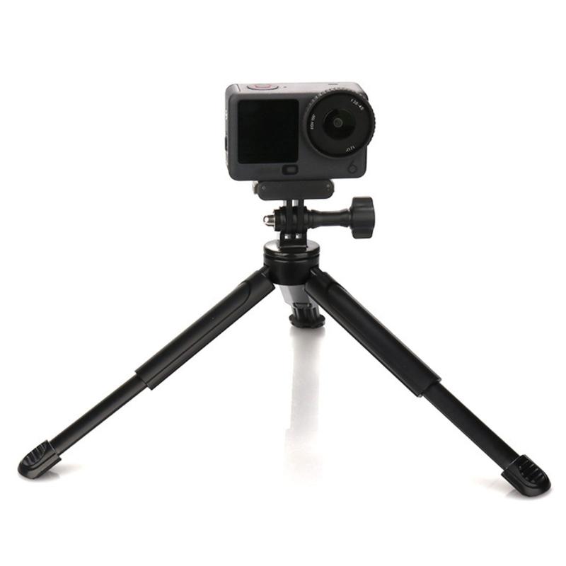 Table Tripod With 1/4Inch Screw, Telescopic Design, 12.50Cm Folded Length, 18Cm Extended, Stable For Action Camera