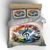 Music Rainbow Art Symphony Bedding Duvet Cover Set Duvet Cover Pillowcases  (1*Duvet Cover 2*Pillowcases, without duvet insert)