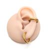 2.5mm Thick Clip-On Earrings for Men and Women - No Piercing Needed, Coil Ear Studs and Round Ear Buckles, Fake Hoops Jewelry