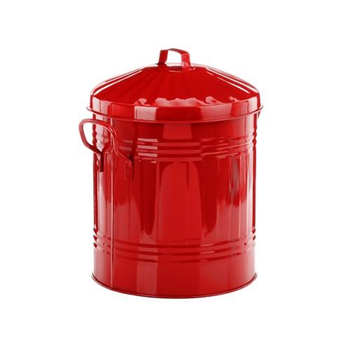 Leecroft Kovový Mini Koš Červený 12 x 10''