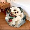 1 Stück Automatischer Faltregenschirm - Winter-Hundemuster, Tragbares & Faltbares Design mit 8 Speichen, Weihnachts-Geburtstagsgeschenke