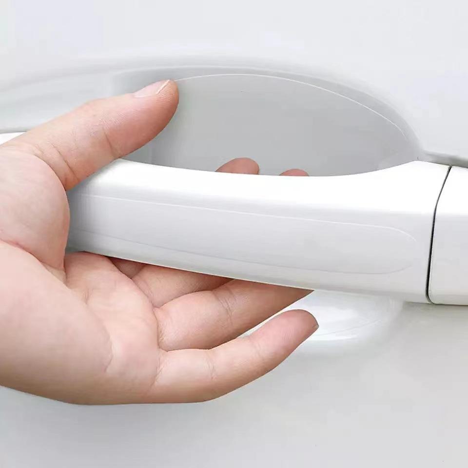 Car Door Handle Bowl Scratch Protective Stickers Universal Invisible Cars Sticker Handle Anti-collision Protection Strip 4/8pcs