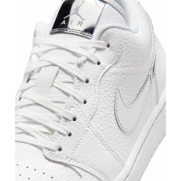 Air Jordan  1 Low SE White Metallic Silver Women Sneakers IQ9381-100