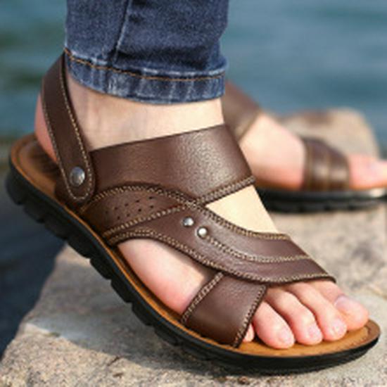 2026 Summer Men's Trendy Sandals: Stylish Large Size Beach Shoes & Fashion Slippers
