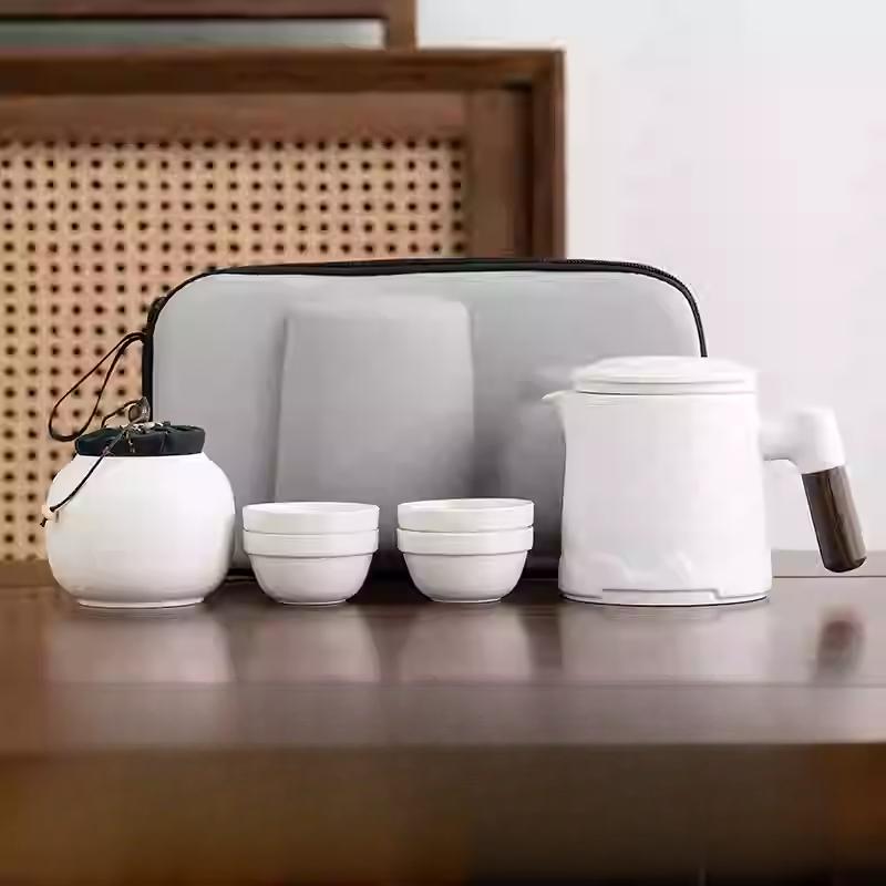 Portable Travel Tea Set Outdoor Portable Kung Fu Brewing Teapot Teacup Small Set Easy Camping Business Trip
