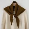 Premium Australian Wool and Cashmere Solid Color Women's Triangle Shawl-Scarf
