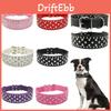 Stylish And Adjustable Pet Collar Necklace With Mushroom Rivets Pu Material