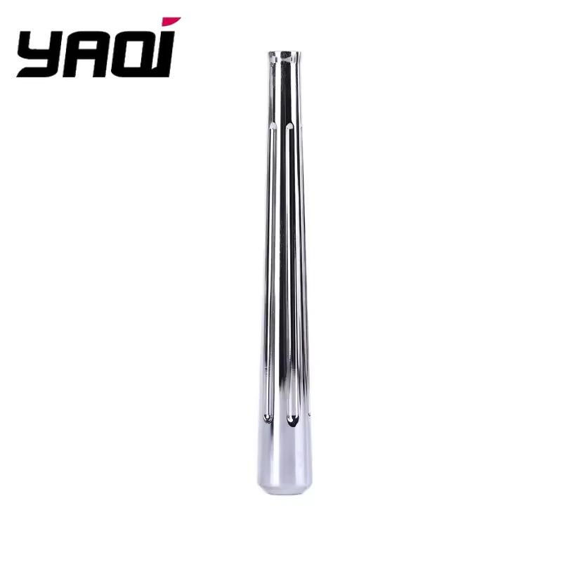 Бритва безопасности YAQI Globe Trotter хромированного цвета с латунной ручкой, высококачественный инструмент для личного бритья