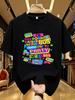 Wzm1041158creative Pattern Printed Plus Size Unisexs Round Neck Summer Casual Short Sleeved Street Fashion Versatile Tshirt