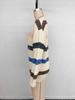 2025 Autumn/Winter Women's Loose Striped V-Neck Knit Sweater