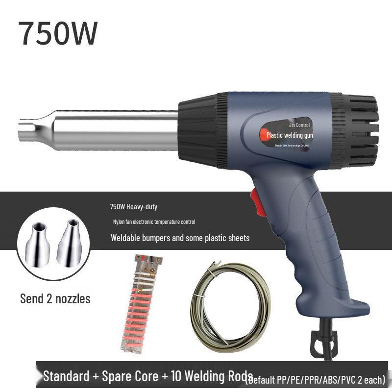 750W Adjustable Temperature High Power Plastic Welding Hot Air Gun for Car Bumpers