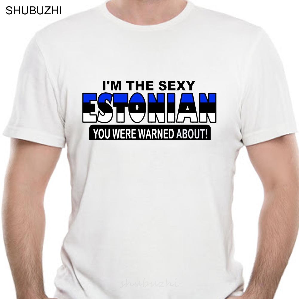 ESTONIAN T-SHIRTS FUNNY COOL NOVELTY ESTONIA FLAG JOKE SLOGAN RUDE GIFTS T-SHIRT fashion t-shirt men cotton brand teeshirt S разноцветный