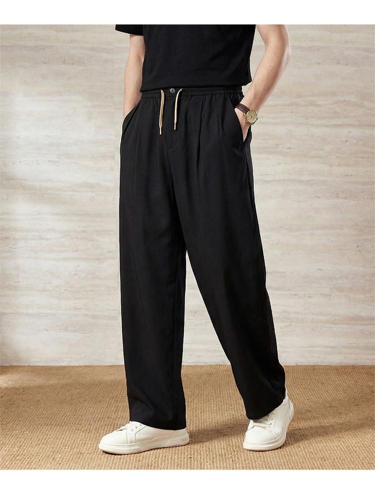 Linen Cotton Tencel Casual Pants for Men