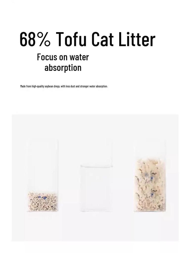 Lettiera Deodorante Senza Polvere Pidan per Gatti: Classico Mix Tofu-Bentonite al Profumo di Caffè, 4 Sacchi.