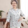 Camicia da Donna Tang con Stampa Floreale e Maniche a Sette Quarti
