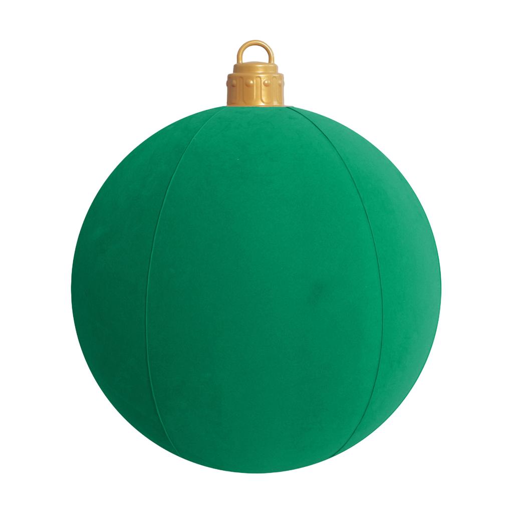 Inflatable Christmas Balls Waterproof Large Xmas Decotative Ball Wear Resist Flocking Decoration Ball for Front Doors Decorated