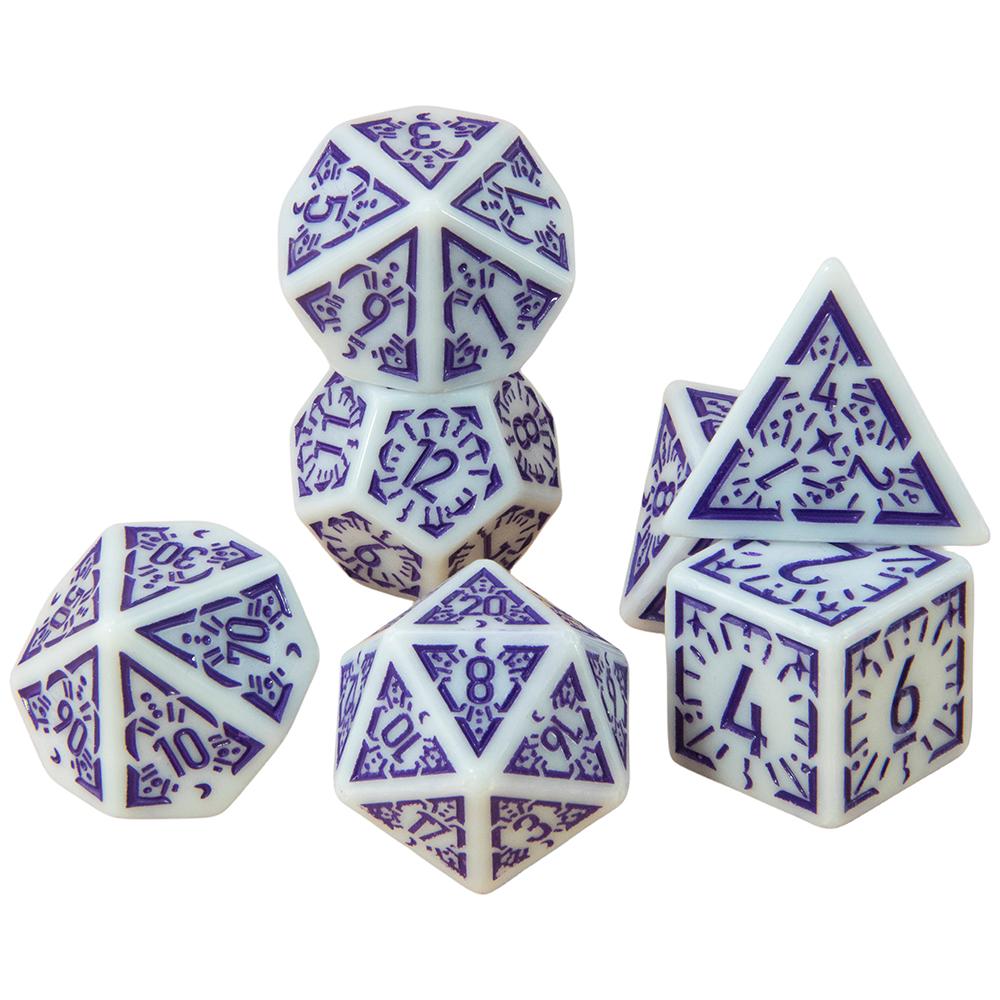 

7 шт./компл. DND Carving Pattern Dice RPG Polyhedral Dice Set for Boardgame As Gift Game Dices Entertainment Accessories