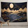1pc Moonlit Night Scene Tapestry, Made of Polyester Fabric, Machine Washable, Suitable for Bedroom and Living Room Decoration.