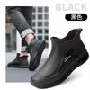 Winter velvet sports version short rain shoes men's fashion outer wear men's non-slip rubber shoes fishing men's warm water shoes