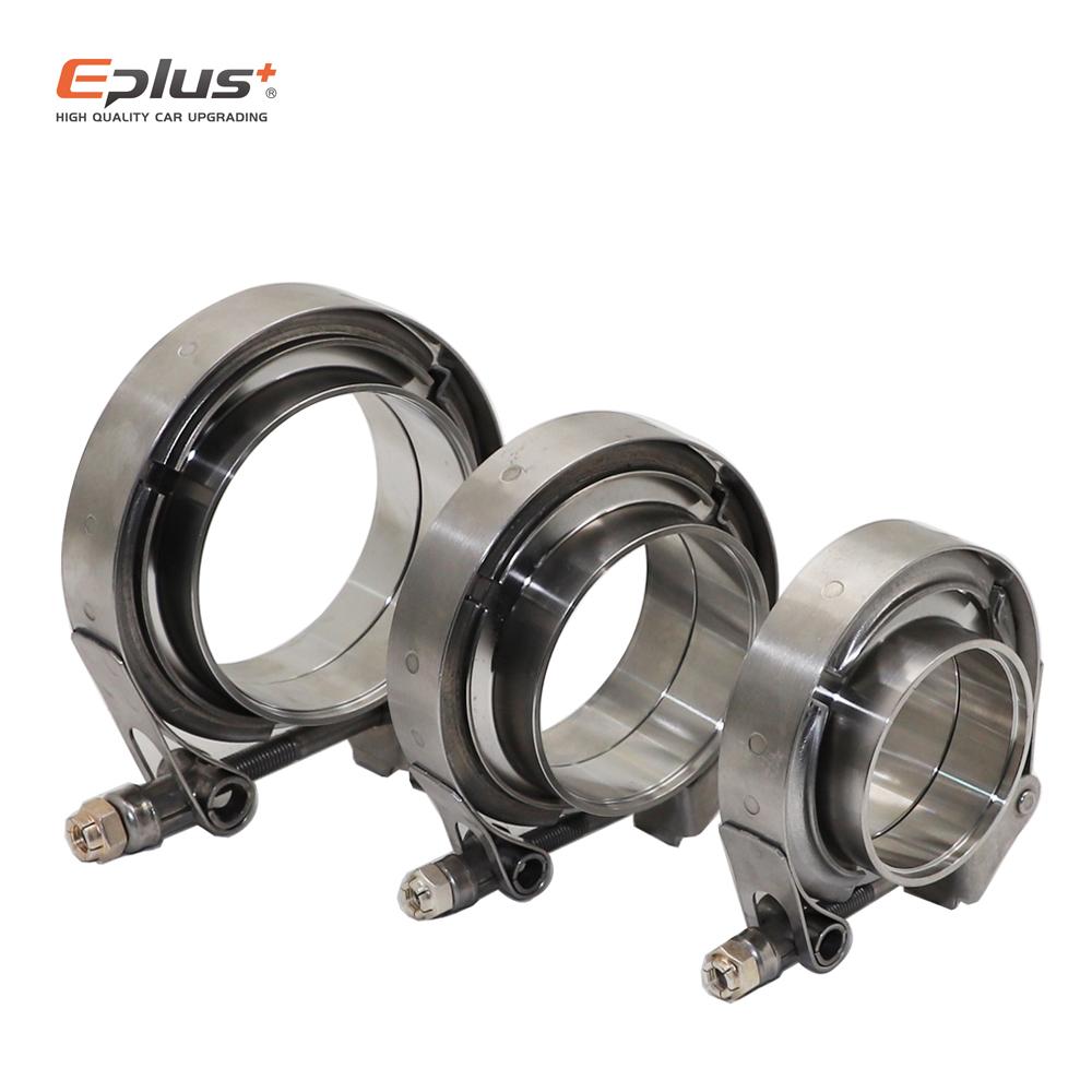 Universal Car 304 Stainless Steel Quick Release V Band Clamp Turbo Exhaust Pipe Vband Clamp Male Female Flange V Clamp Kit