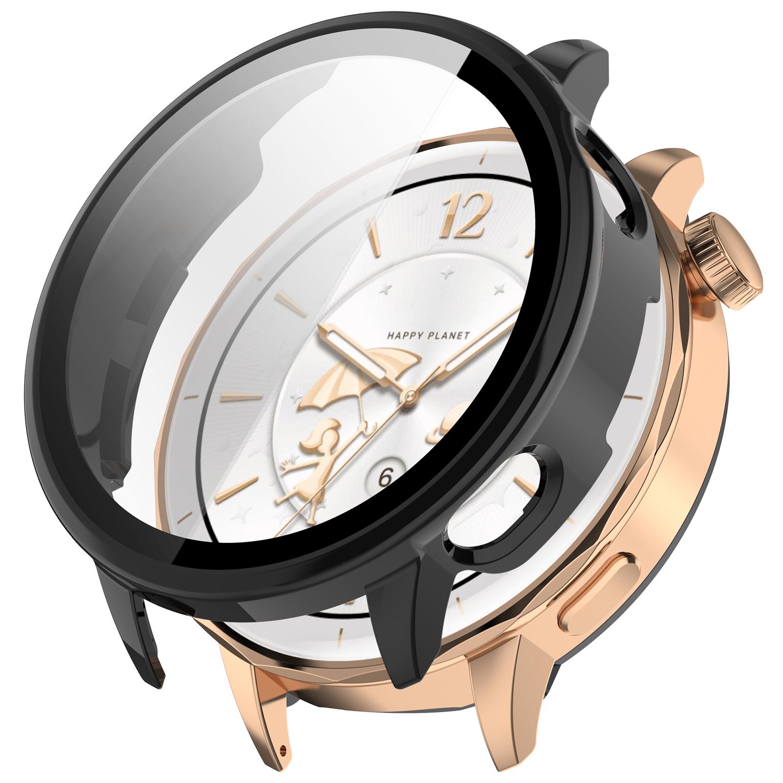 

Для Oppo Watch X2 Mini Чохол для годинника PC Рамка Кришка із захисною плівкою для екрана із загартованого скла Black