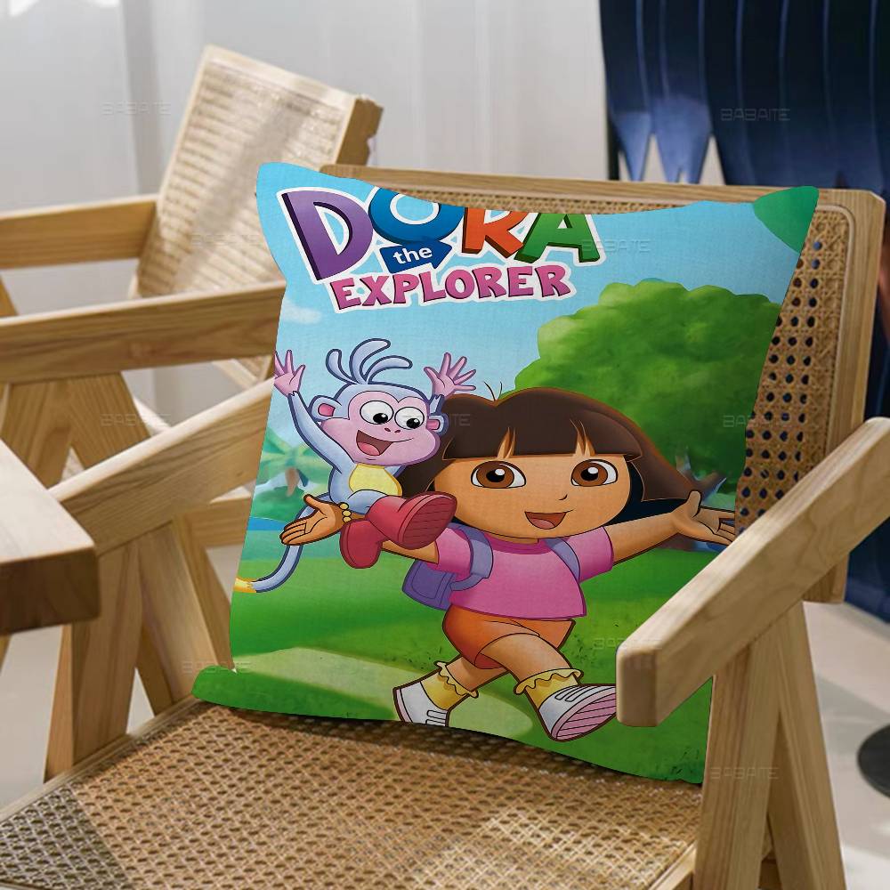 Cartoon D-Dora The E-Explorer Pillow Cover Design Cushion Cover Decor Holiday Decorati